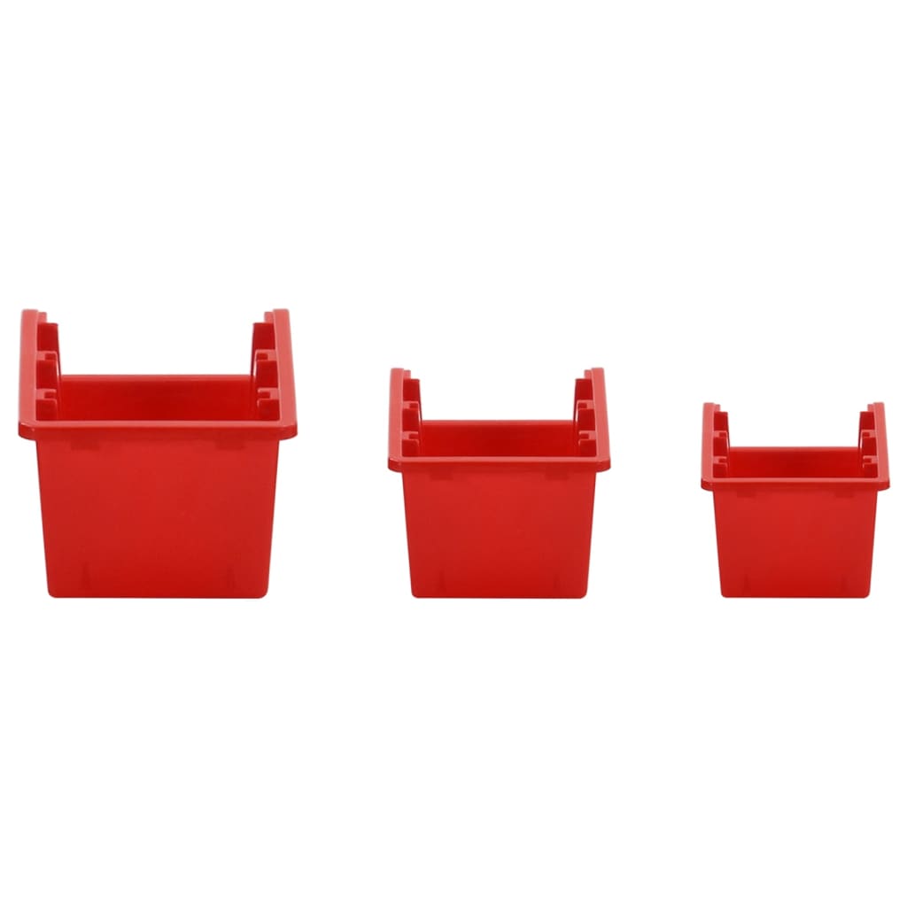 vidaXL Ensemble d'étagères d'atelier 35 pcs Rouge et noir 77x39 cm PP
