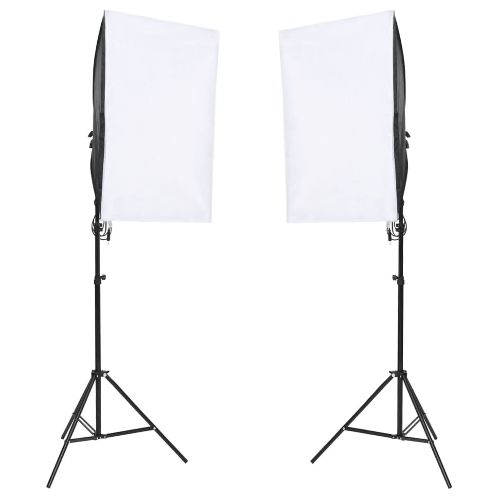 vidaXL Kit de studio photo avec éclairage et toile de fond