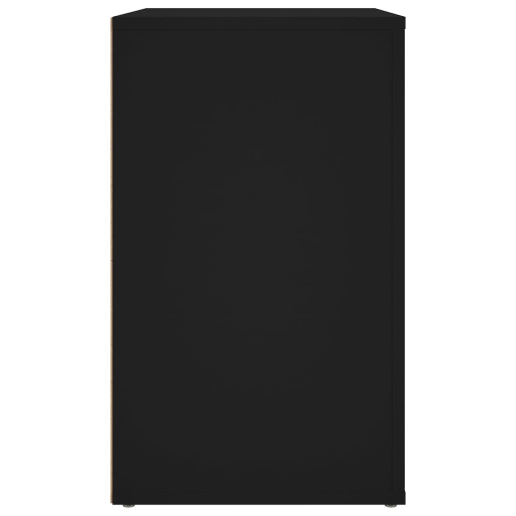 vidaXL Table de chevet Noir 50x36x60 cm Bois d’ingénierie
