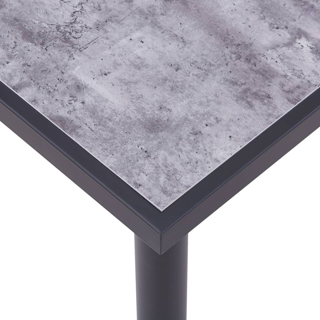 vidaXL Table de salle à manger Noir et gris béton 180x90x75 cm MDF