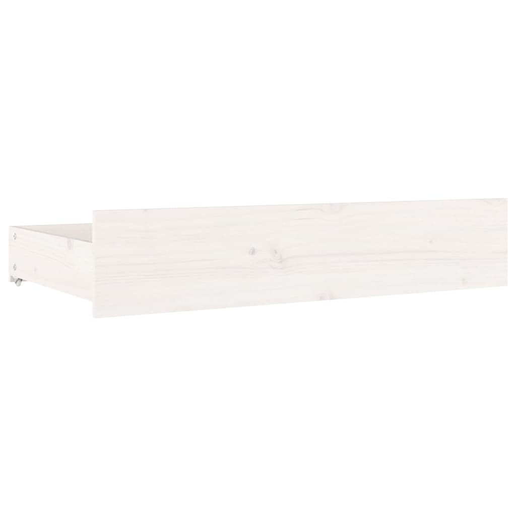 vidaXL Cadre de lit avec tiroirs Blanc 180x200 cm Super King