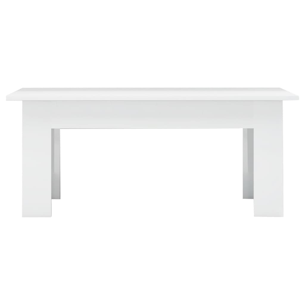 vidaXL Table basse Blanc brillant 100 x 60 x 42 cm Aggloméré