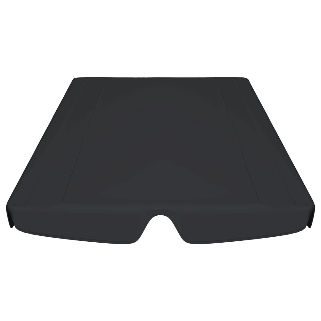 vidaXL Toit de rechange de balançoire noir 188/168x145/110 cm
