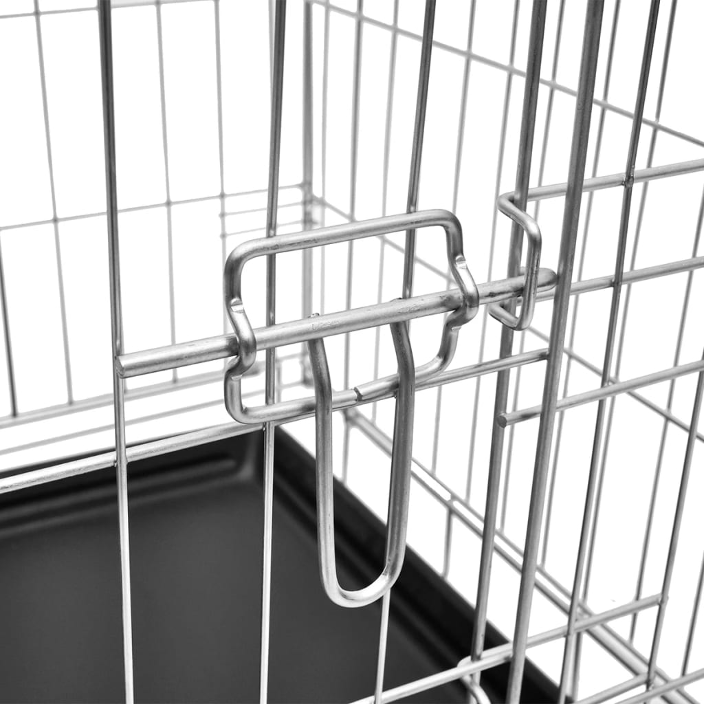 vidaXL Cage métallique et pliable pour chiens XXL
