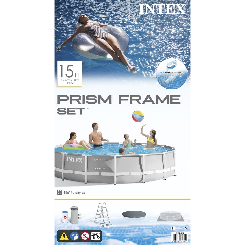 Intex Piscine Prism Frame 457 x 107 cm 26724GN