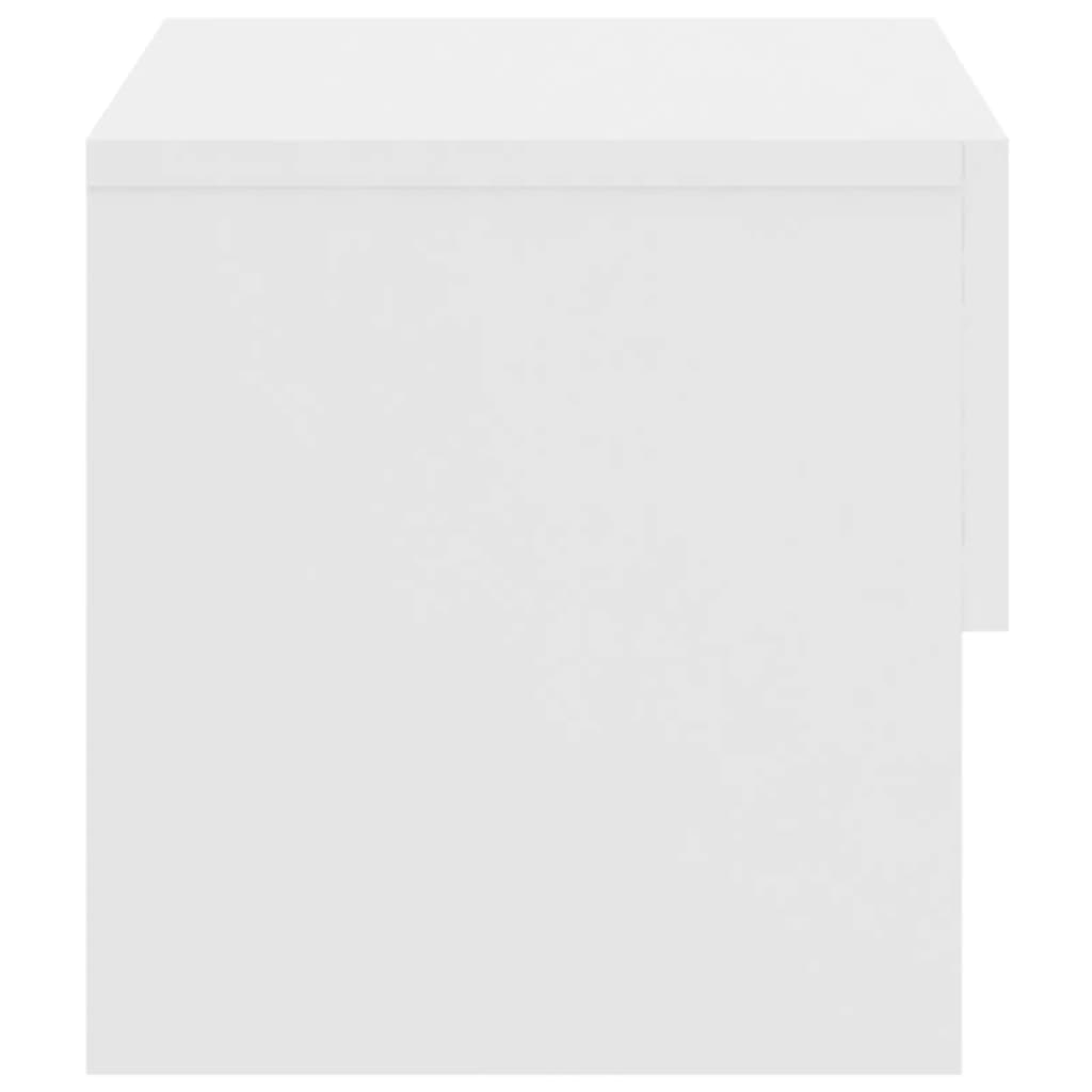 vidaXL Table de chevet murale Blanc