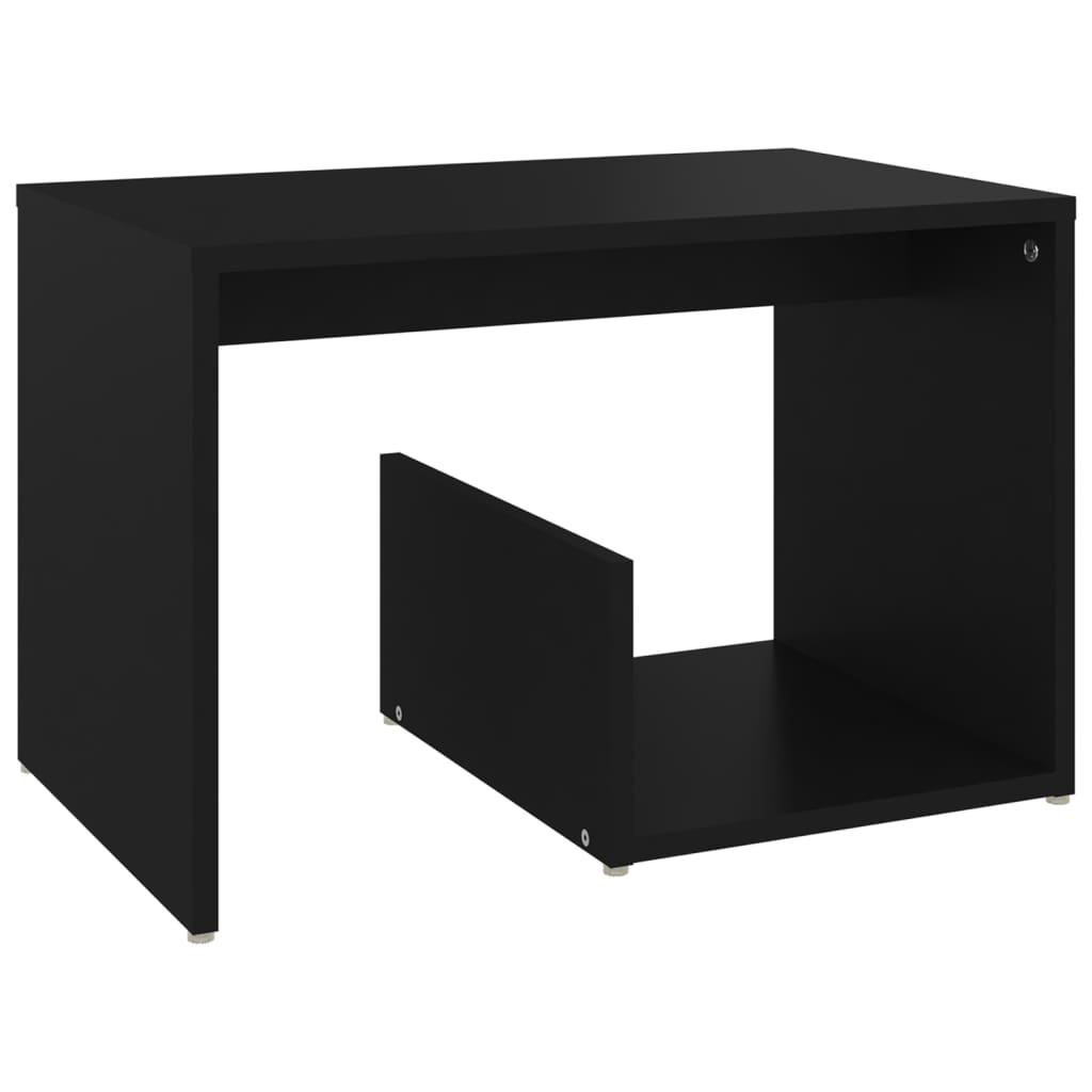 vidaXL Table d'appoint Noir 59x36x38 cm Aggloméré