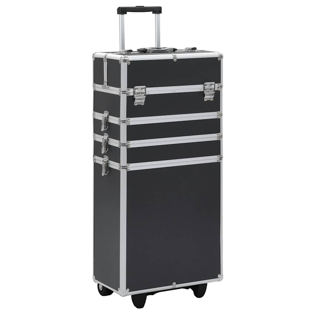vidaXL Chariot de maquillage Aluminium Noir
