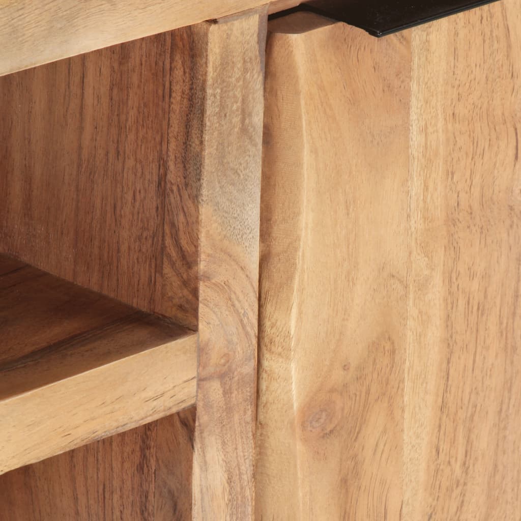 vidaXL Meuble TV 120x30x42 cm Bois massif d'acacia avec bord naturel