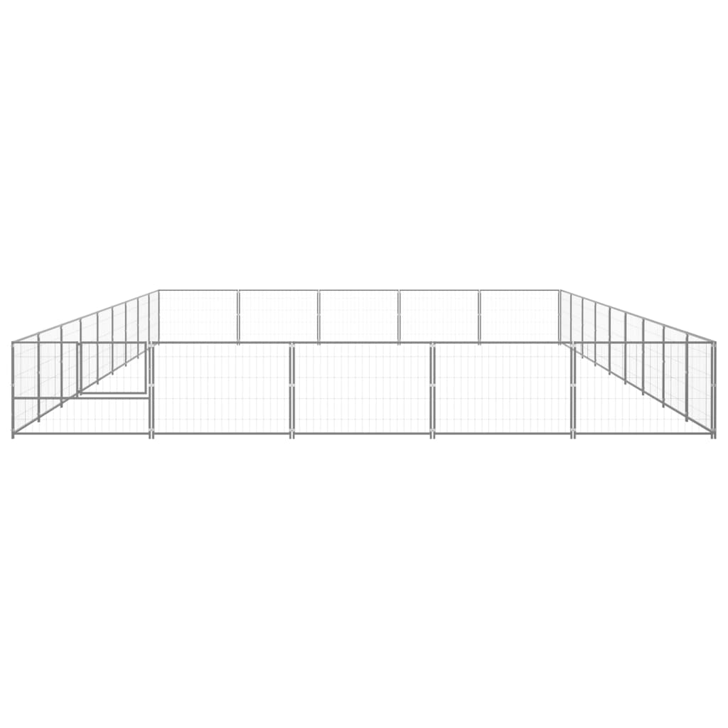 vidaXL Chenil Argenté 45 m² Acier