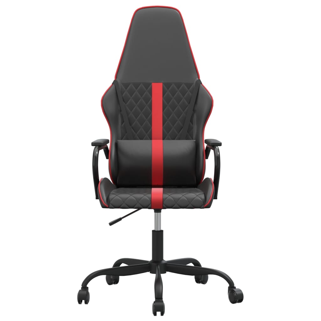 vidaXL Chaise de jeu de massage rouge et noir similicuir