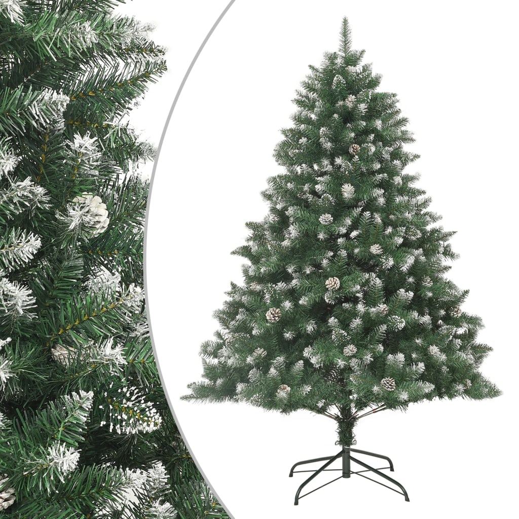 vidaXL Sapin de Noël artificiel avec support 180 cm PVC