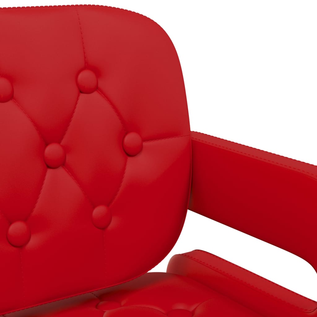 vidaXL Chaise pivotante de bureau Rouge bordeaux Similicuir