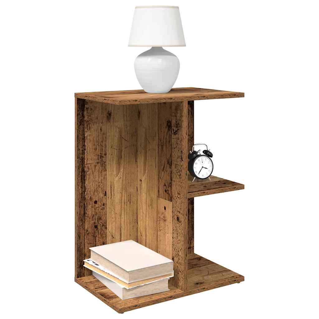 vidaXL Tables de chevet 2 pcs vieux bois 46,5x29x61 cm bois ingénierie