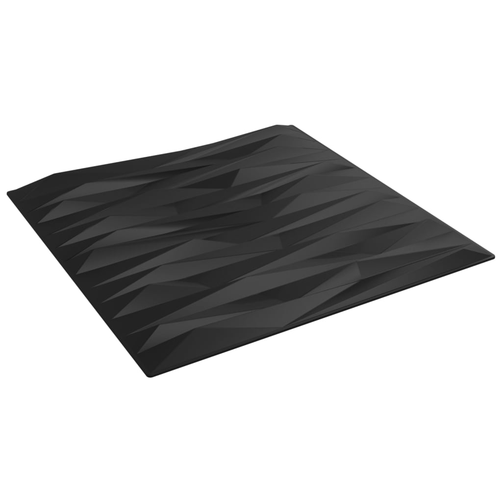 vidaXL Panneaux muraux 12 pcs noir 50x50 cm XPS 3 m² pierre