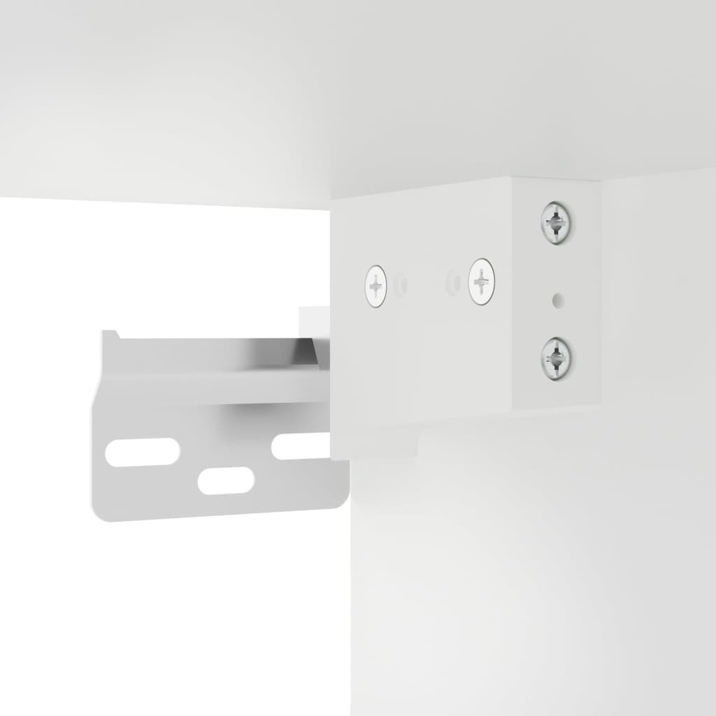 vidaXL Meubles TV muraux avec lumières LED 2 pcs blanc 30,5x35x70 cm