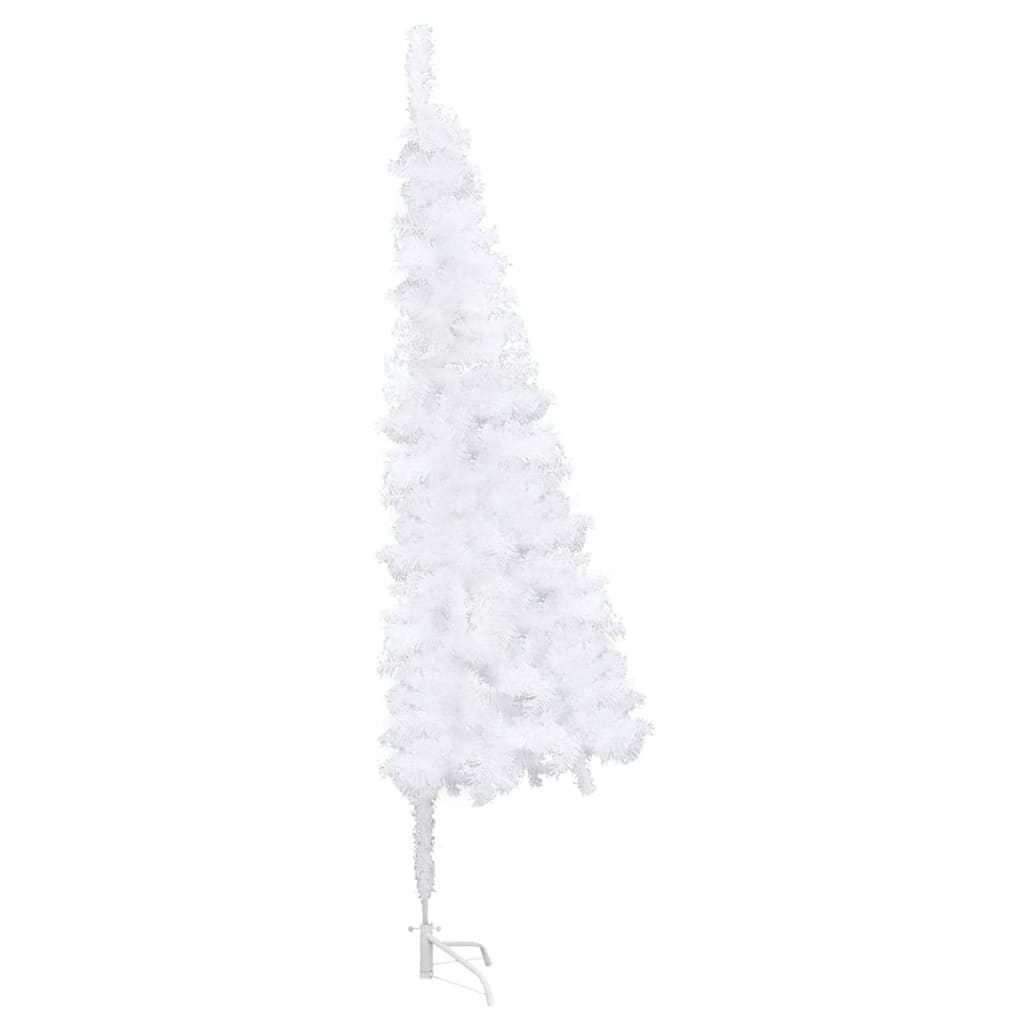 vidaXL Sapin de Noël artificiel d'angle Blanc 120 cm PVC