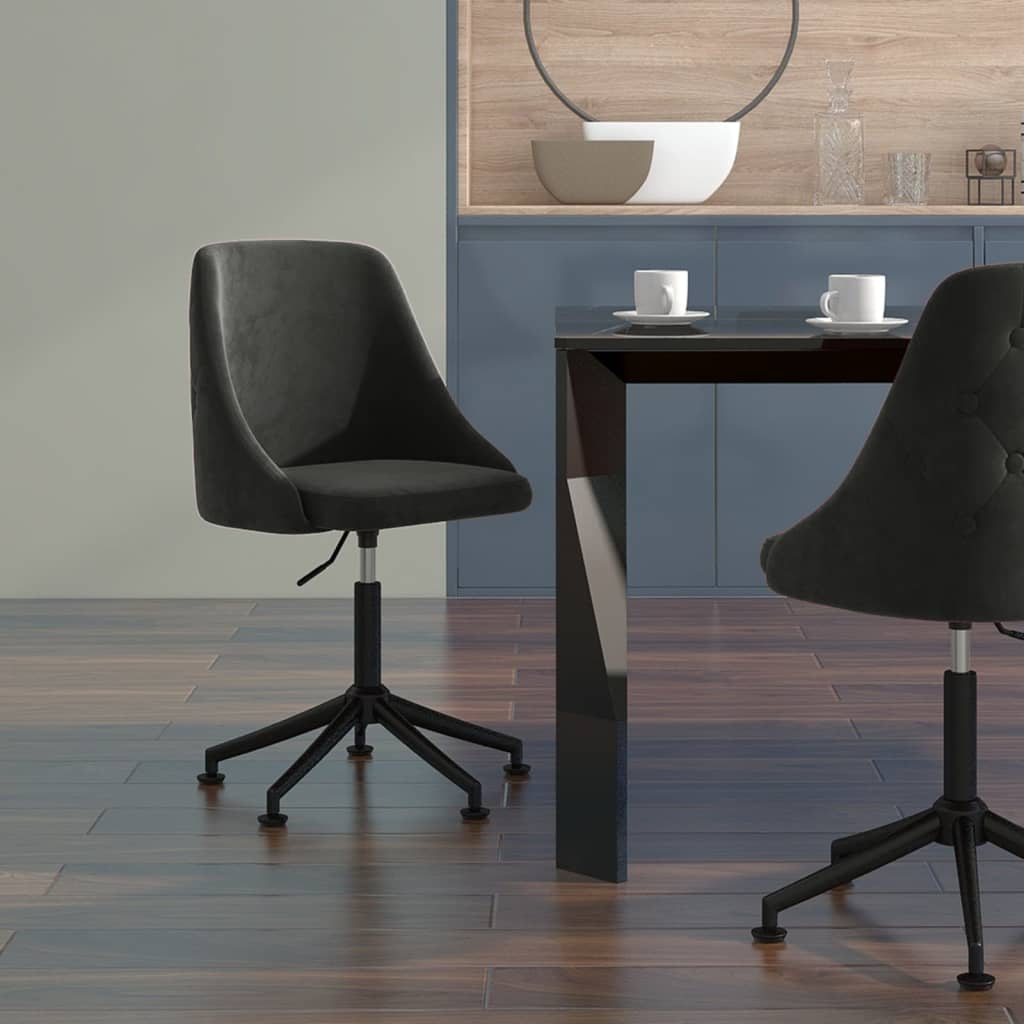 vidaXL Chaise de salle à manger Gris foncé Velours