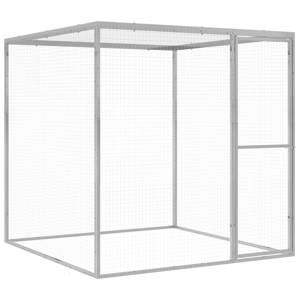 vidaXL Cage pour chat 1,5x1,5x1,5 m Acier galvanisé