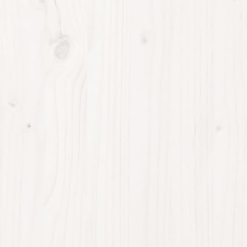 vidaXL Cadre de lit Blanc 75x190 cm Bois pin massif Petit simple