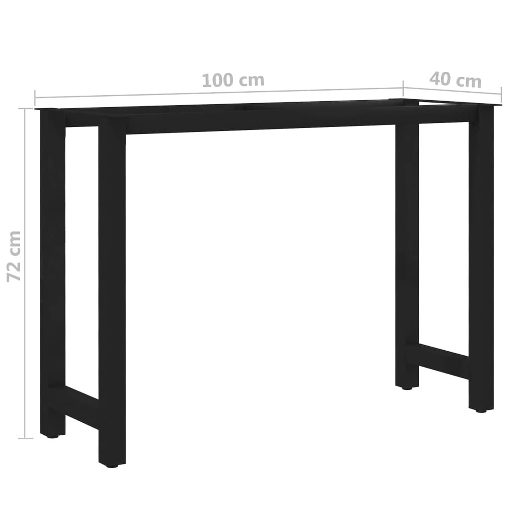 vidaXL Pied en H de table de salle à manger 100x40x72 cm