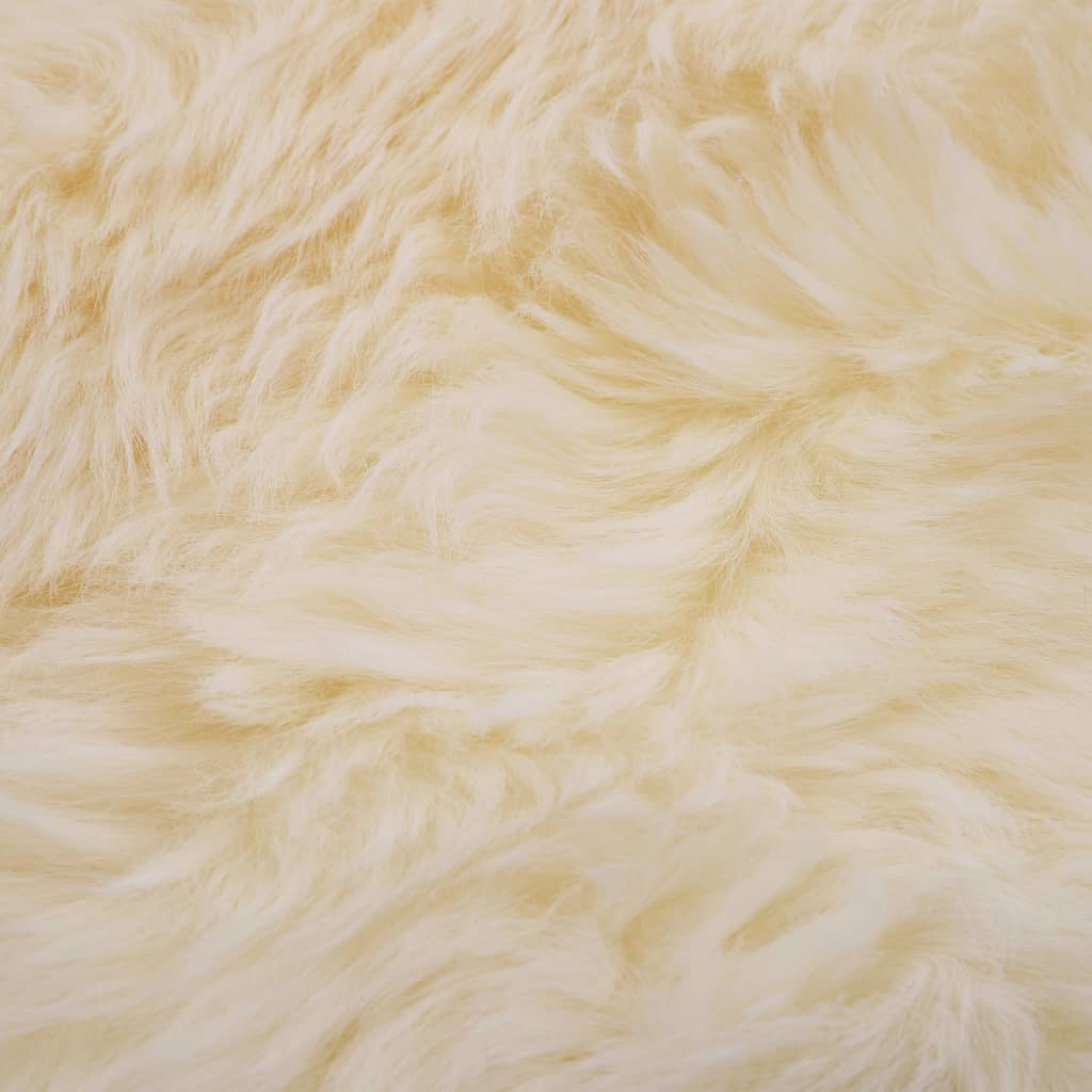 vidaXL Tapis en peau de mouton 60 x 180 cm Blanc