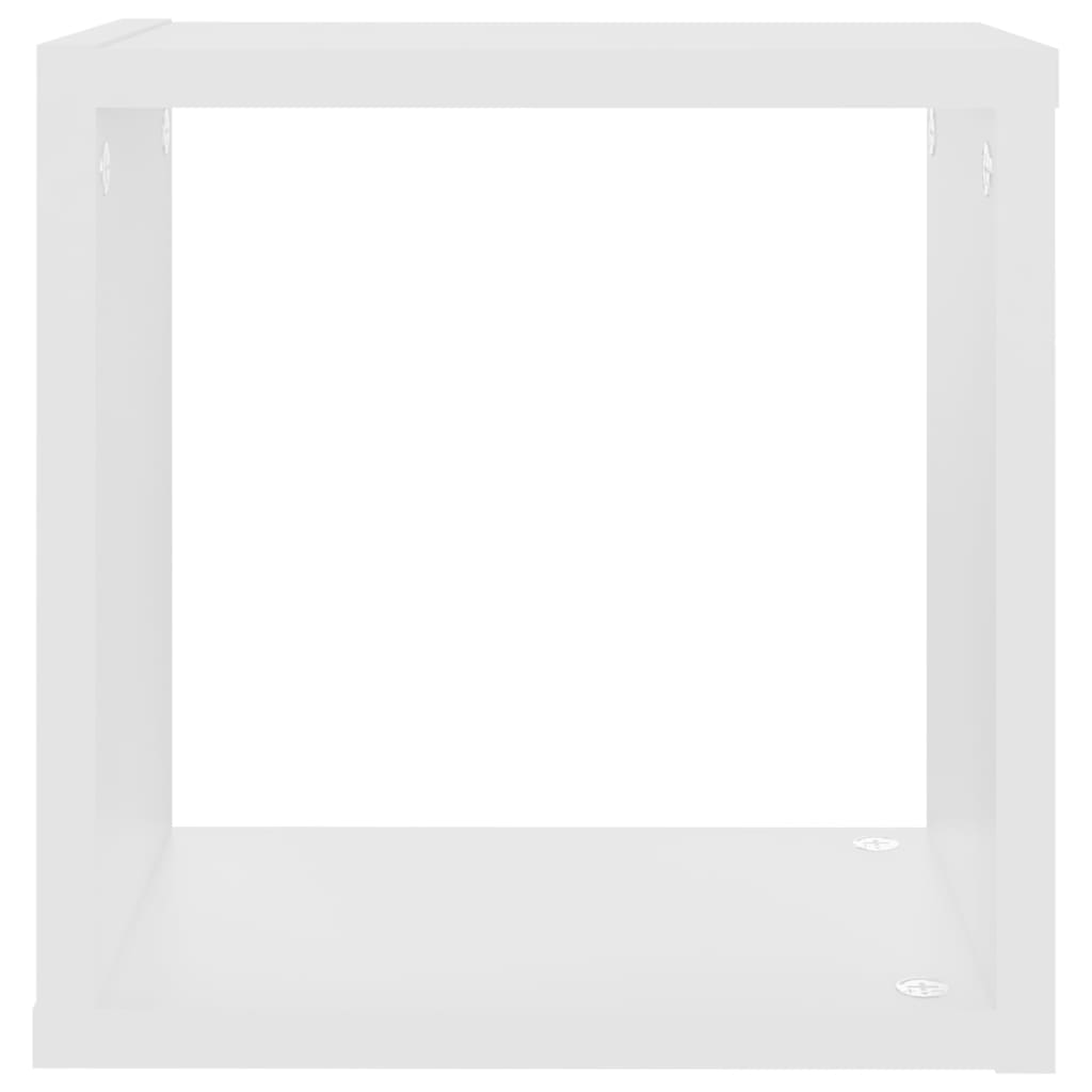 vidaXL Étagères cube murales 2 pcs Blanc 26x15x26 cm
