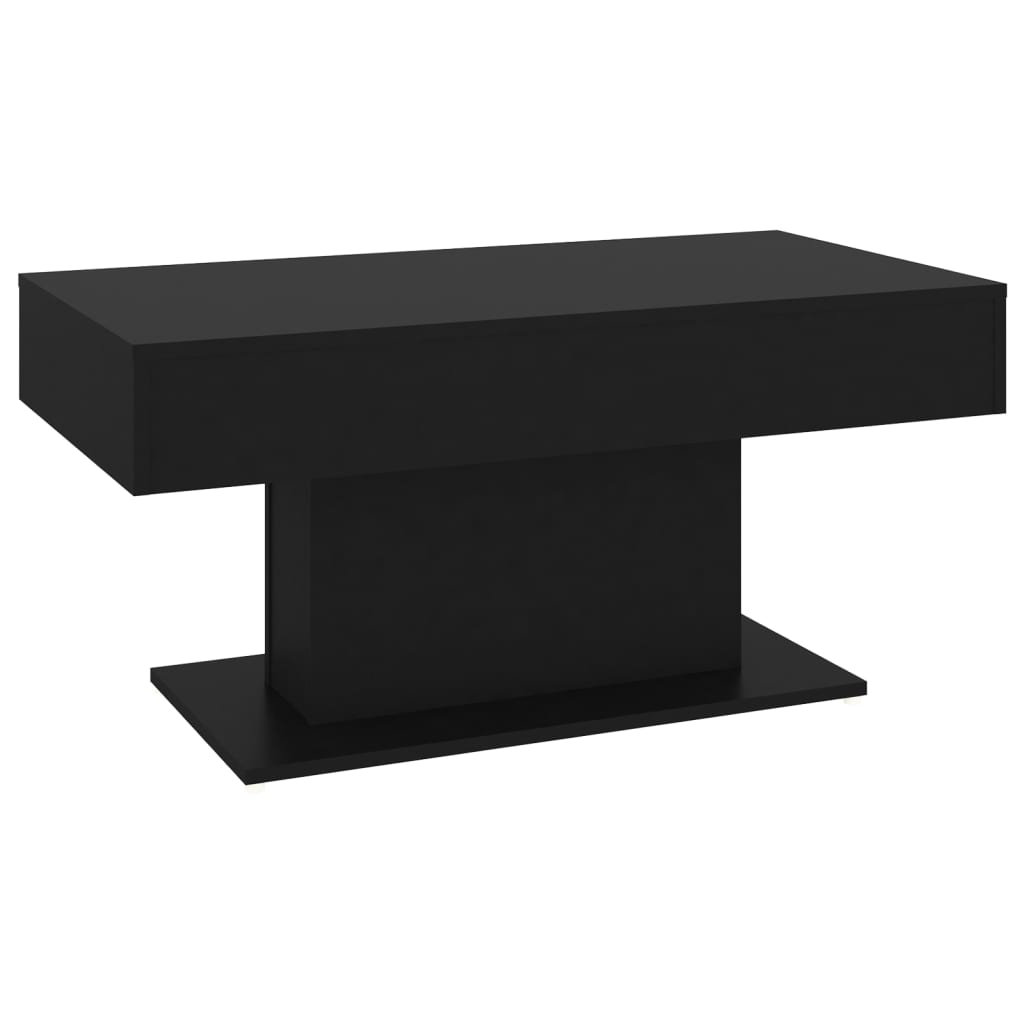 vidaXL Table basse noir 96x50x45 cm bois d'ingénierie