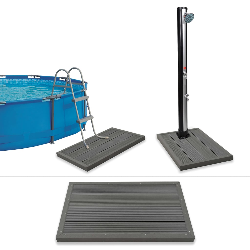 vidaXL Élément de plancher pour douche solaire/échelle de piscine WPC