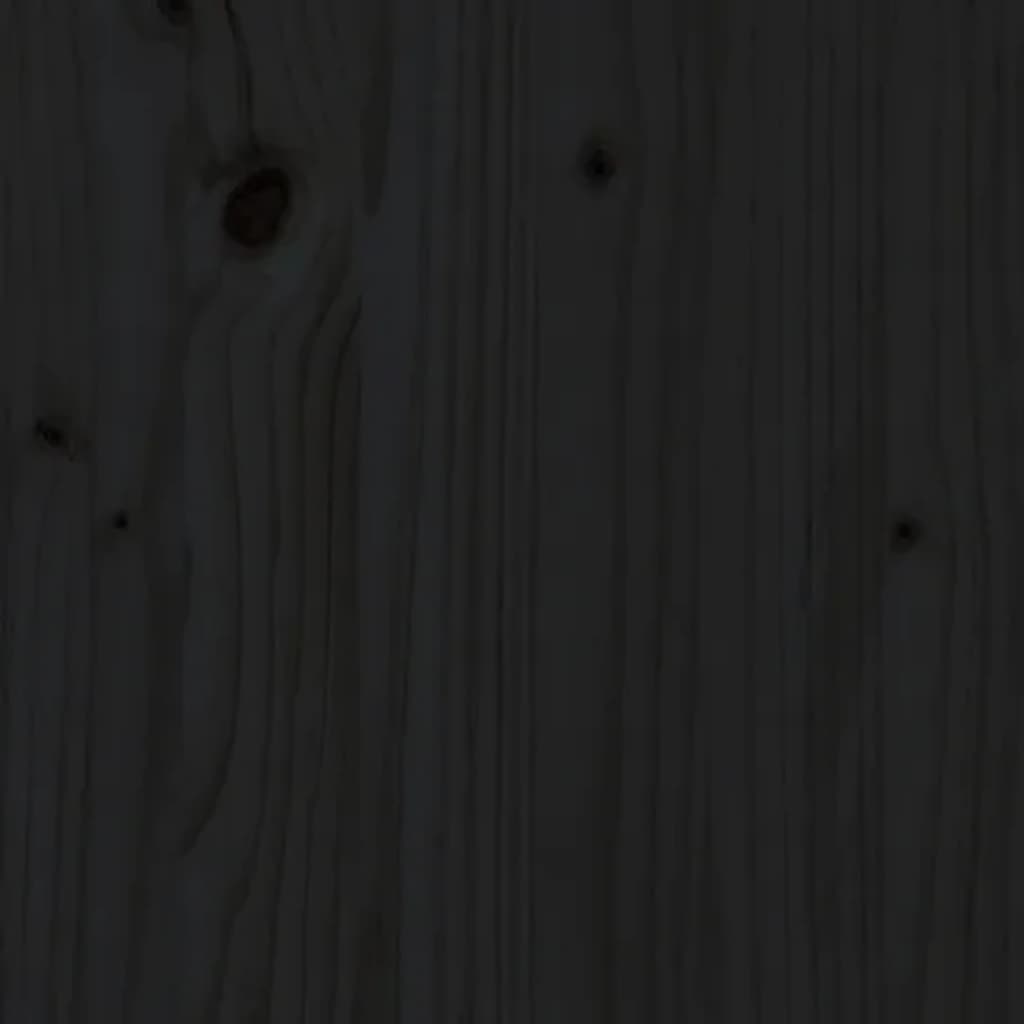 vidaXL Banc de jardin noir 201,5 cm bois massif de pin