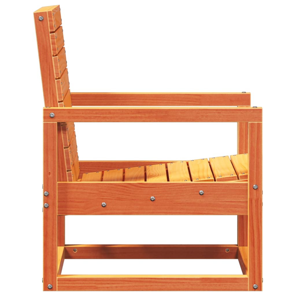 vidaXL Chaise de jardin cire marron 57,5x63x76 cm bois de pin massif