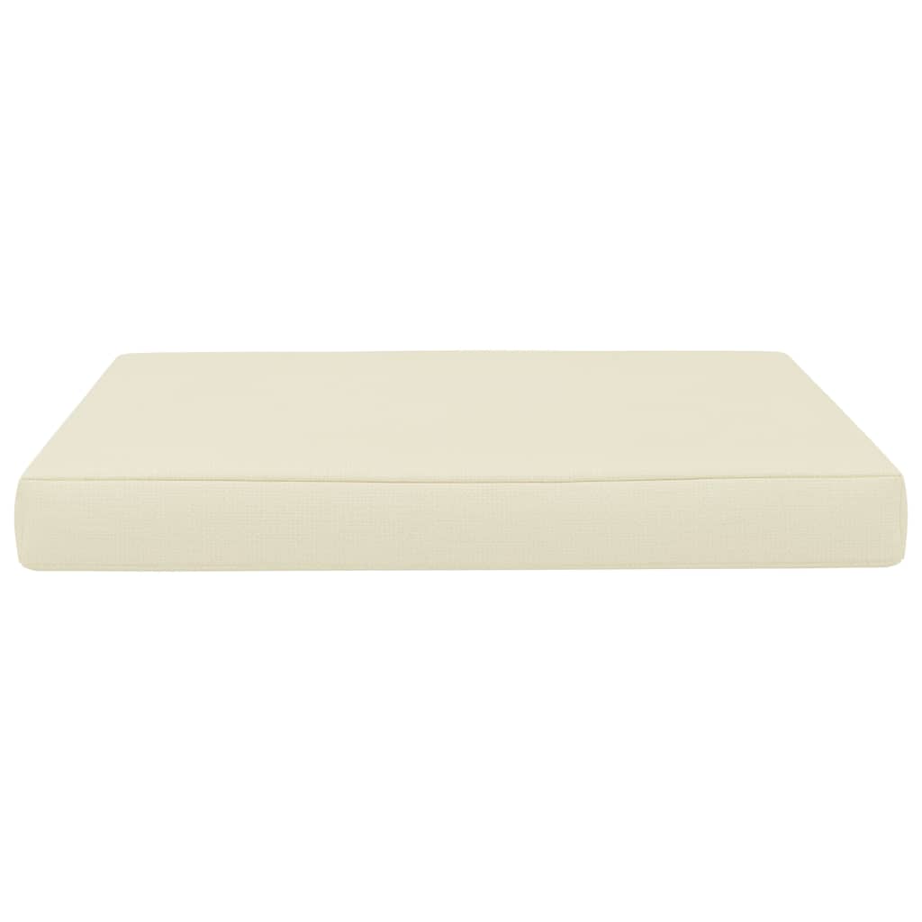 vidaXL Coussin de plancher de palette 60x61,5x6 cm Crème Tissu