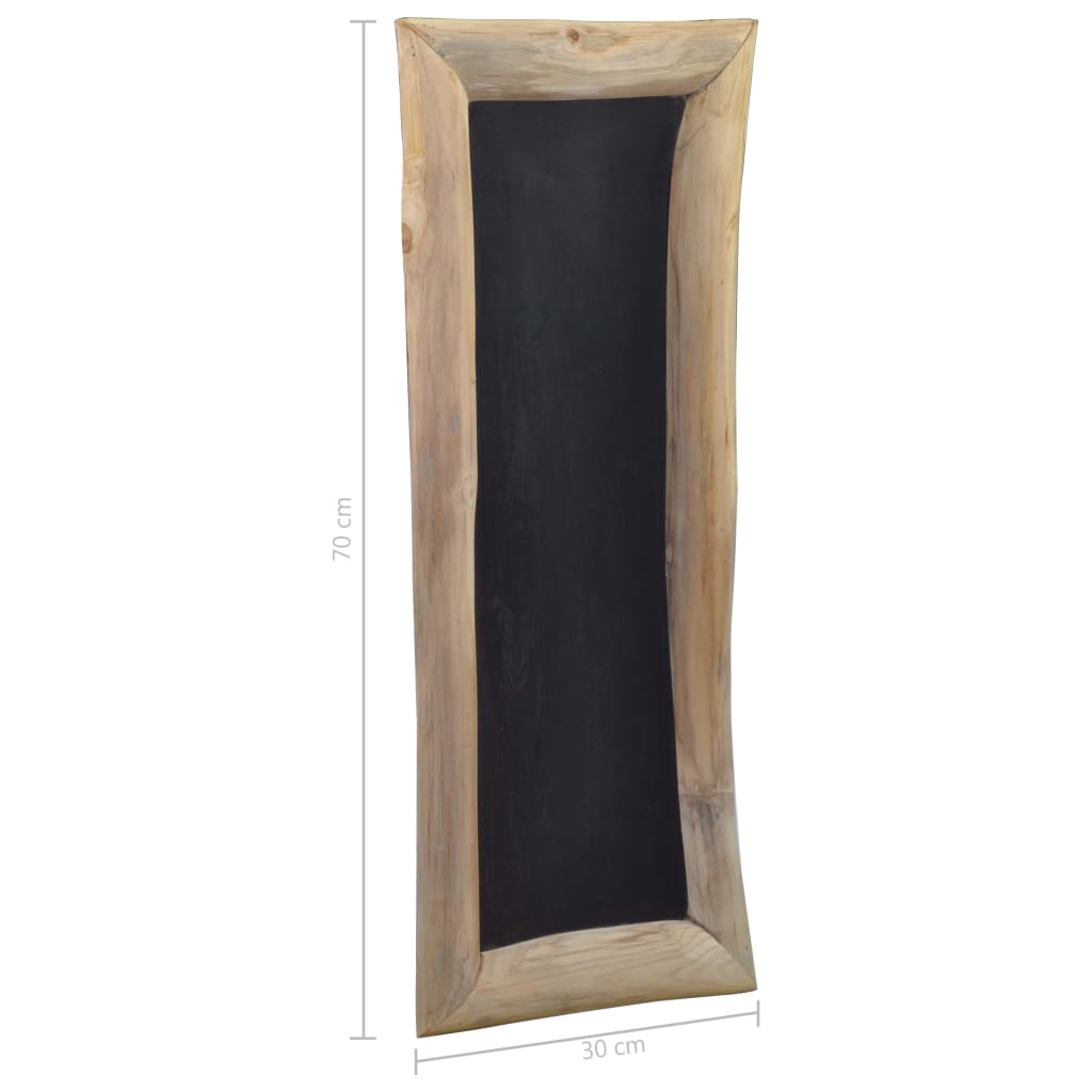 vidaXL Tableau noir 3 pcs 30x70 cm Bois de teck solide