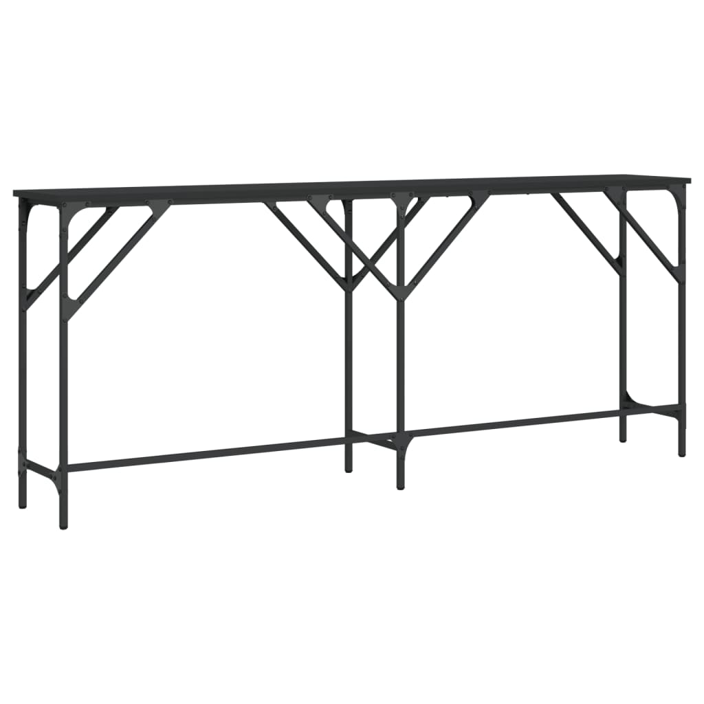 vidaXL Table console noir 180x29x75 cm bois d'ingénierie