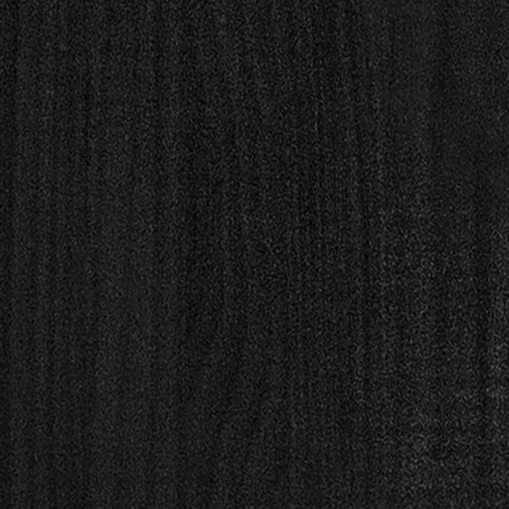 vidaXL Table basse Noir 110x50x33,5 cm Bois de pin massif