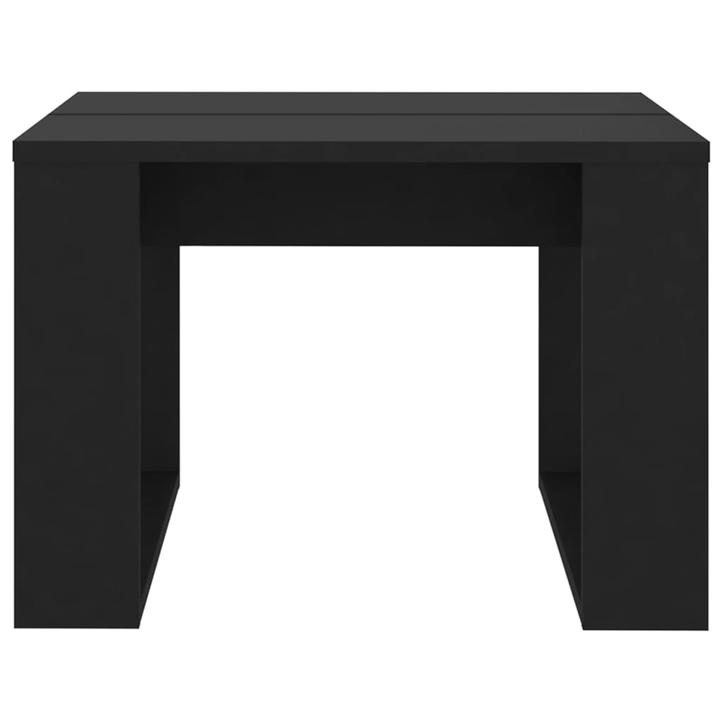 vidaXL Table d'appoint Noir 50x50x35 cm Aggloméré
