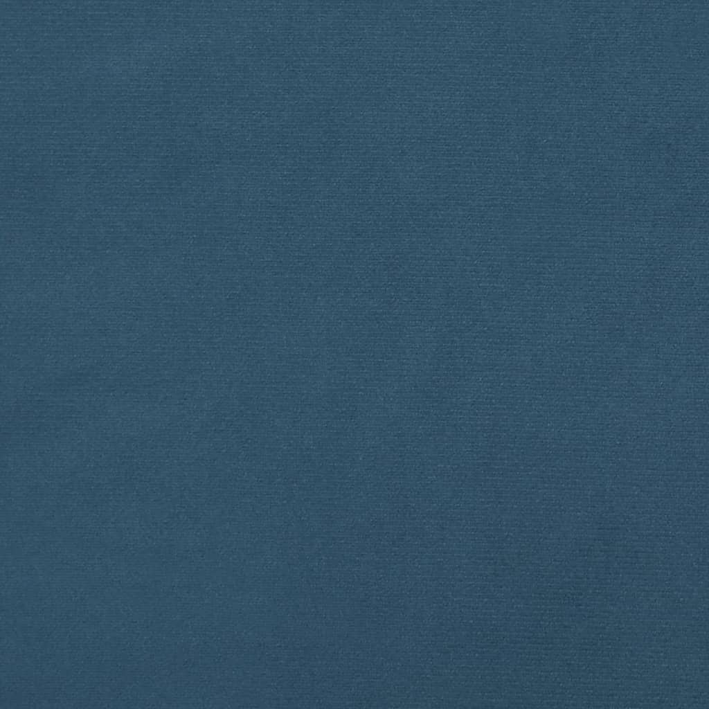 vidaXL Sommier à lattes de lit et matelas bleu foncé 120x190cm velours