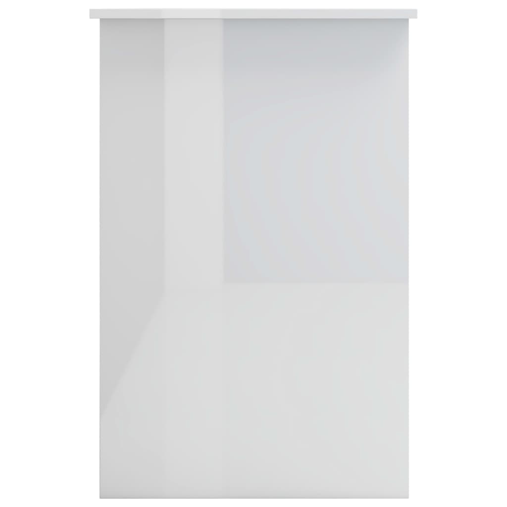 vidaXL Bureau Blanc brillant 100 x 50 x 76 cm Aggloméré