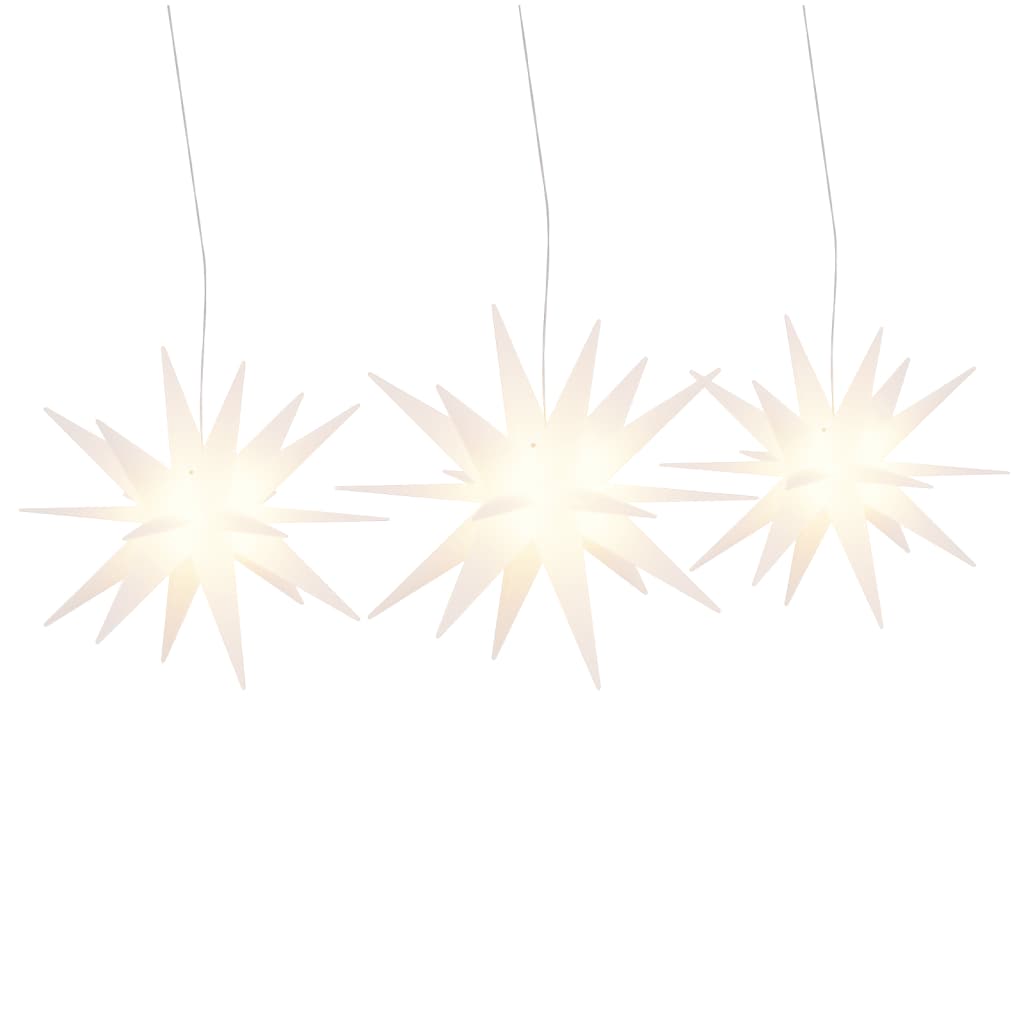 vidaXL Lumières de Noël avec LED 3 pcs pliable blanc
