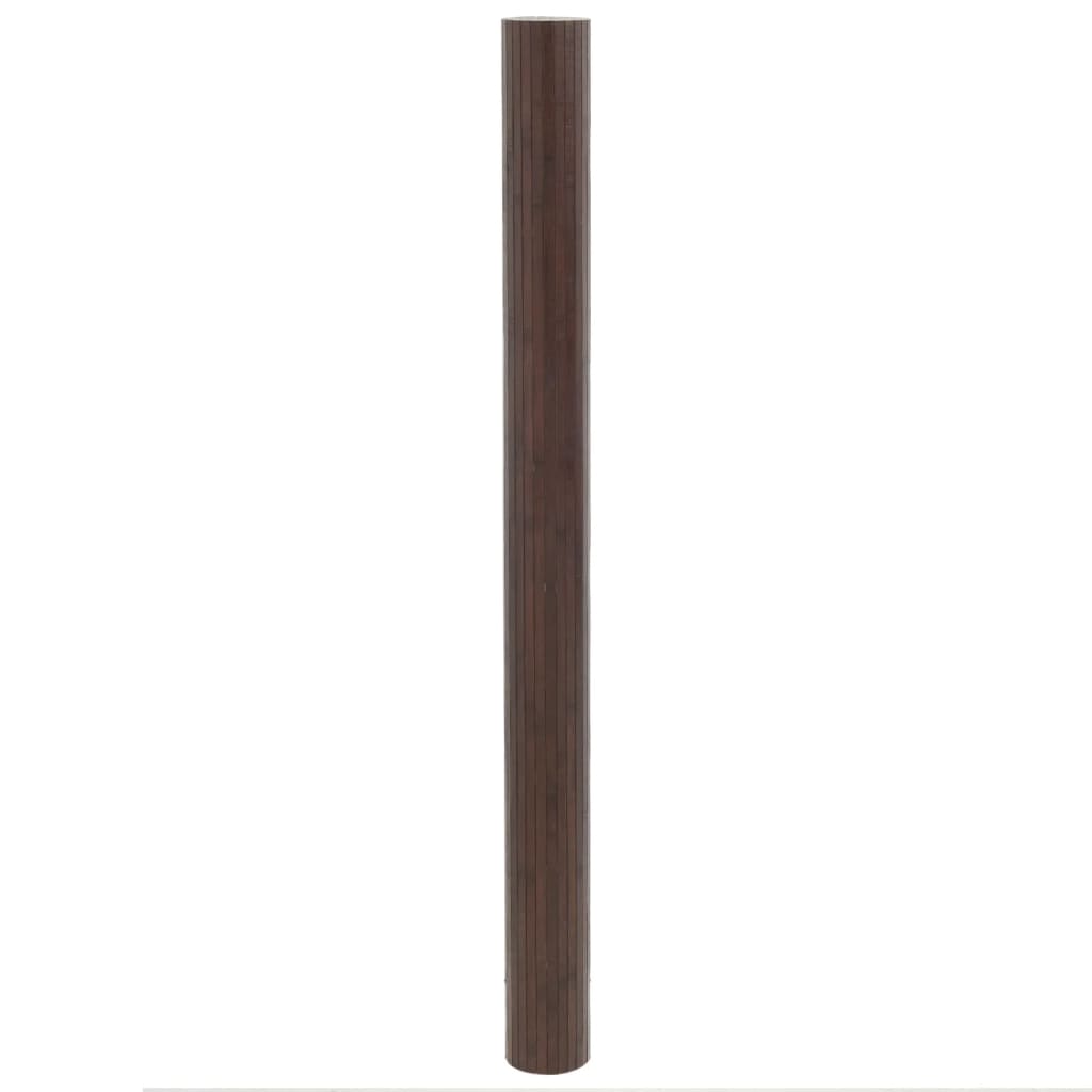 vidaXL Tapis rectangulaire marron foncé 80x300 cm bambou