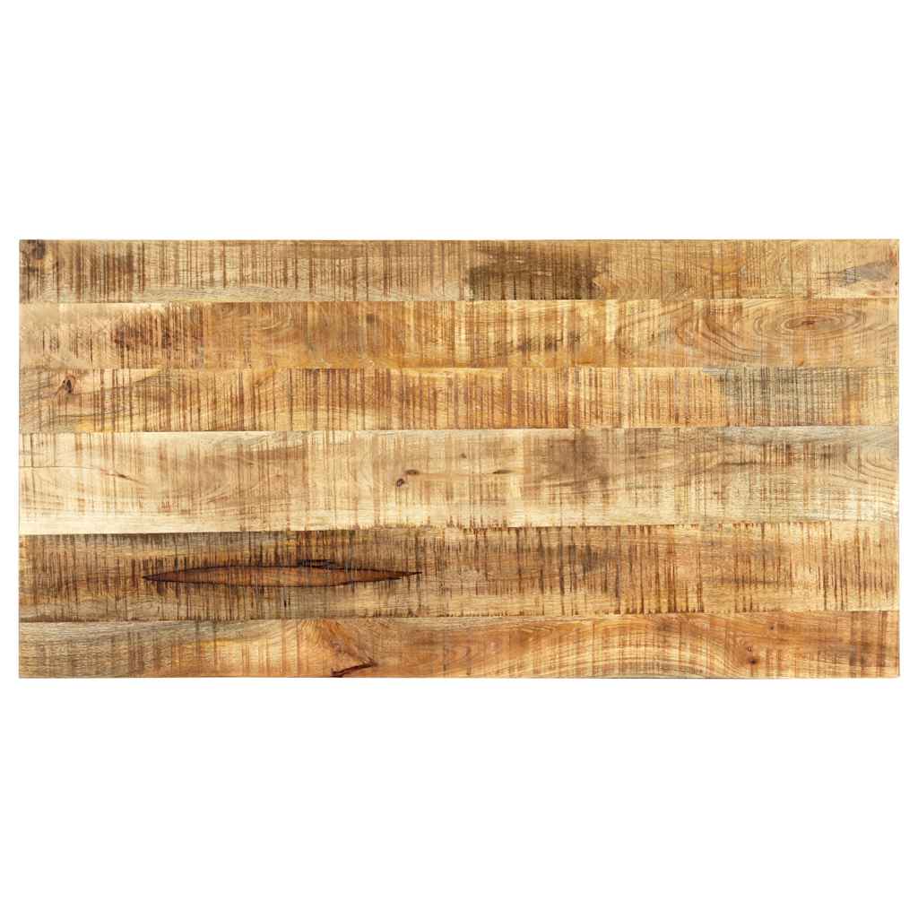 Dessus De Table Rectangulaire En Bois De Manguier Massif - Dimensions 60x30x2,5 Cm, Finition Naturelle, Style Rustique, Pour Rénovation Meuble