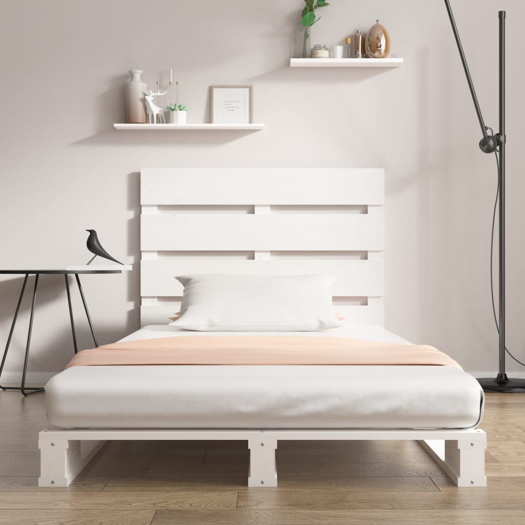 vidaXL Cadre de lit blanc 100x200 cm bois de pin massif
