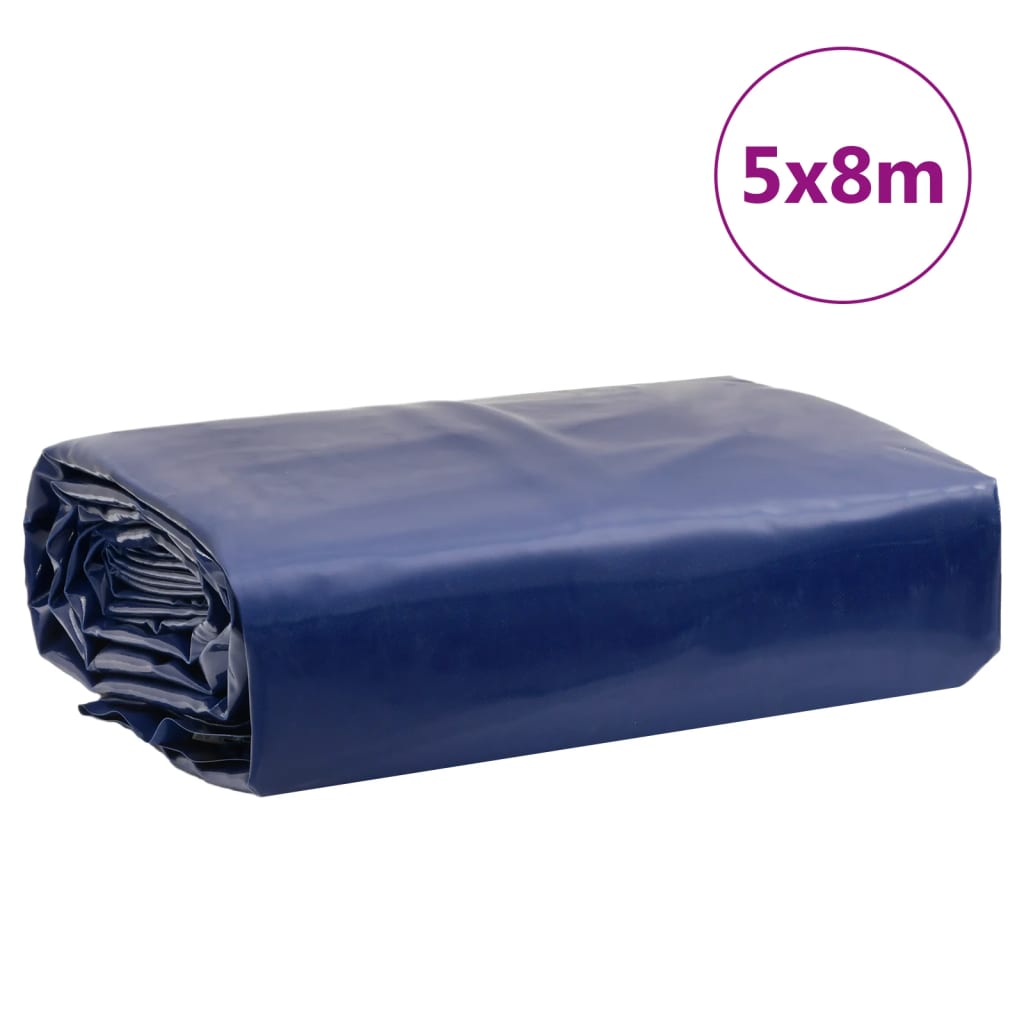 vidaXL Bâche bleu 5x8 m 650 g/m²