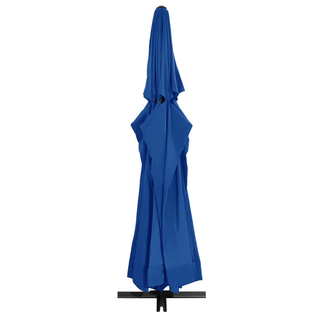 vidaXL Parasol d'extérieur avec mât en aluminium 500 cm bleu azuré