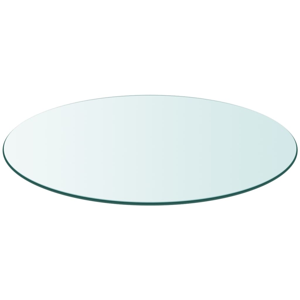 vidaXL Dessus de table ronde en verre trempé 700 mm