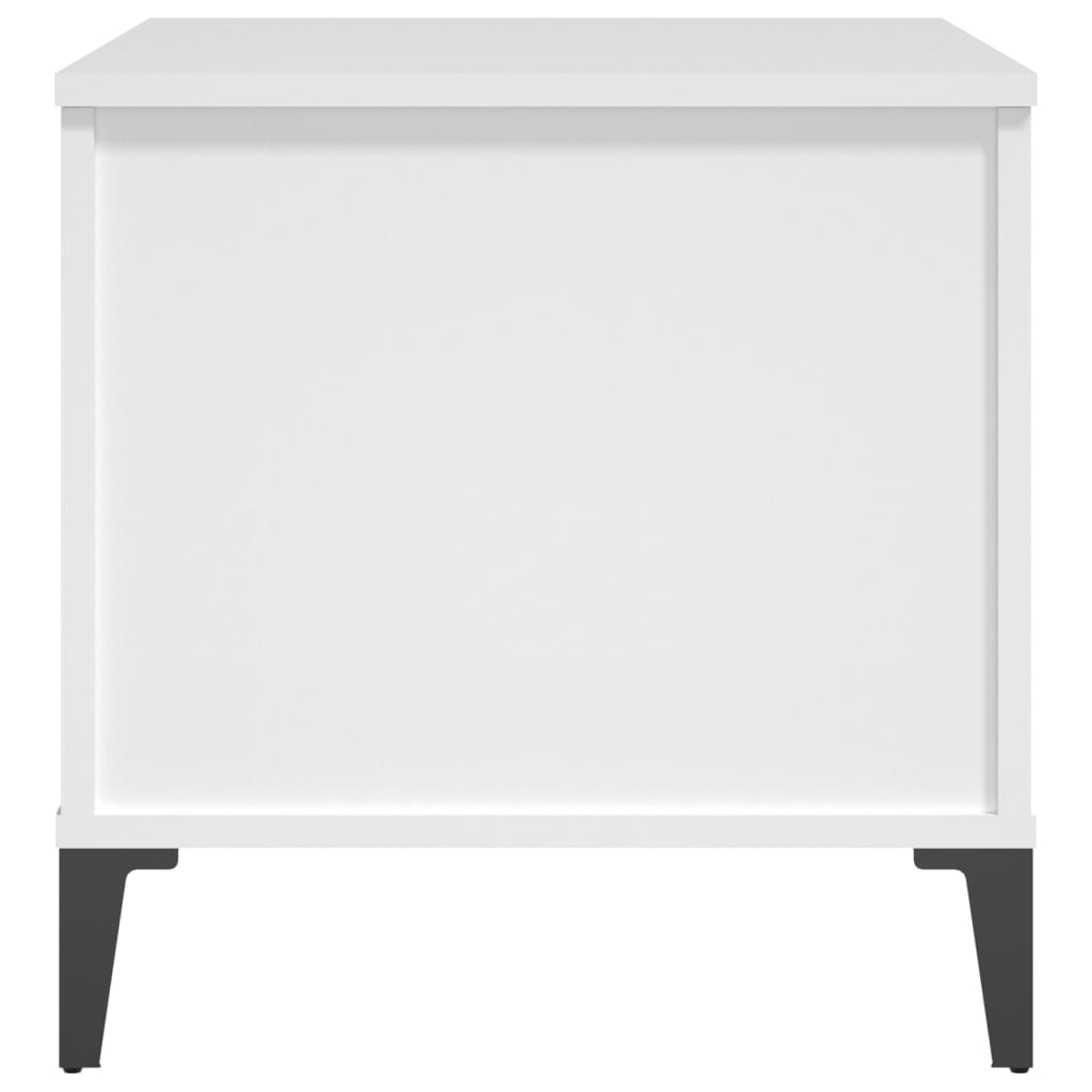 vidaXL Table basse Blanc 60x44,5x45 cm Bois d'ingénierie