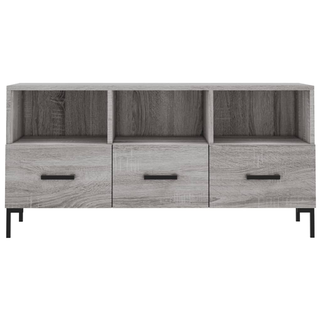 vidaXL Meuble TV sonoma gris 102x36x50 cm bois d'ingénierie
