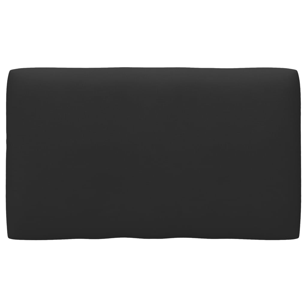 vidaXL Canapé palette 2 places avec coussins Pin imprégné de noir