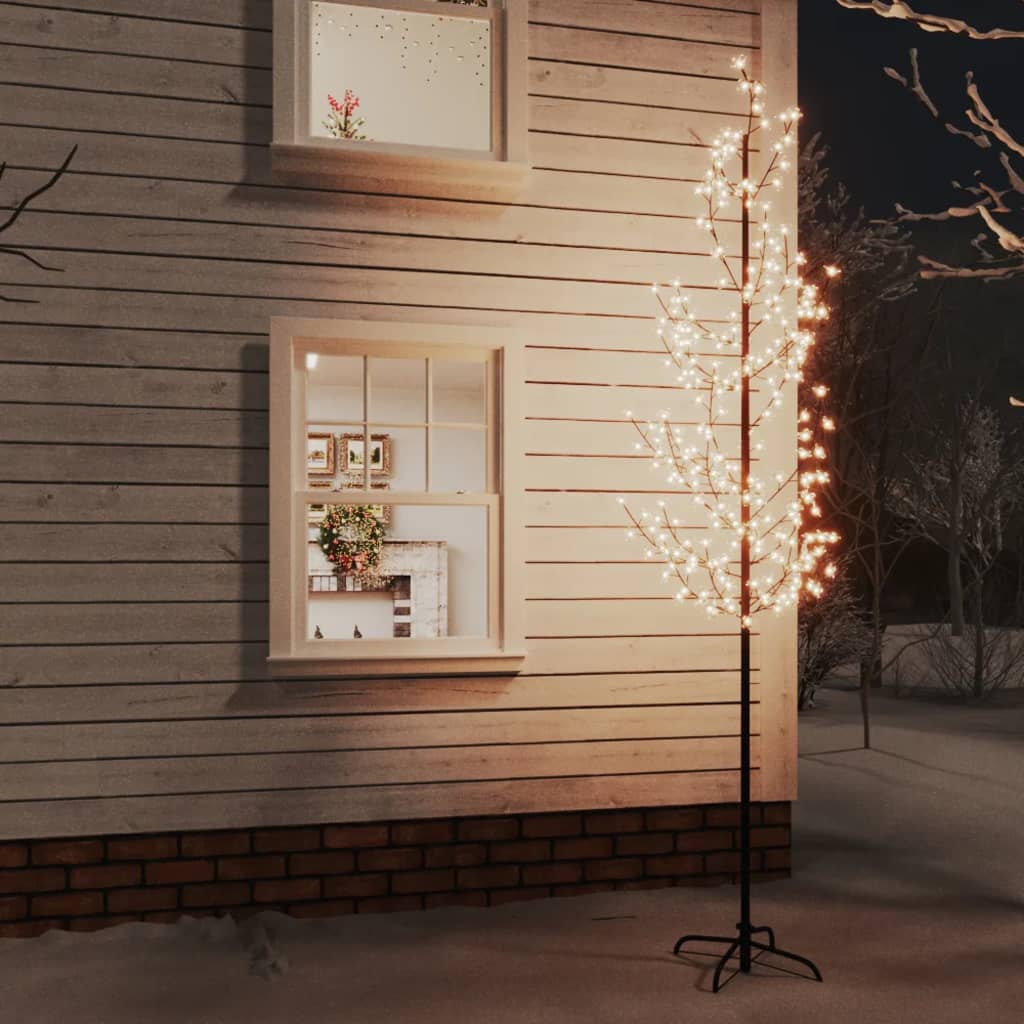 vidaXL Arbre à LED fleur de cerisier 368 LED Blanc chaud 300 cm