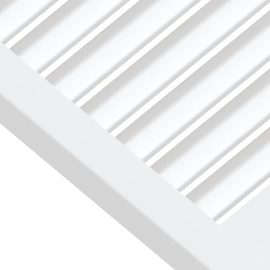 vidaXL Portes d'armoire à persiennes 4pcs blanc 61,5x39,4cm pin massif
